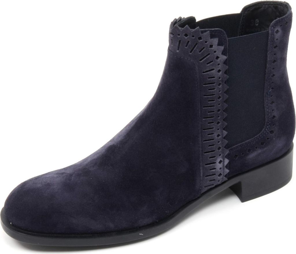 B8339 tronchetto basso donna TOD'S scarpa beatles blu boot shoe woman