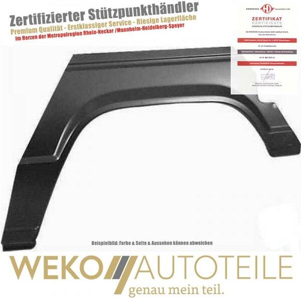 Seitenwand hinten links DIEDERICHS 93730591 für MITSUBISHI