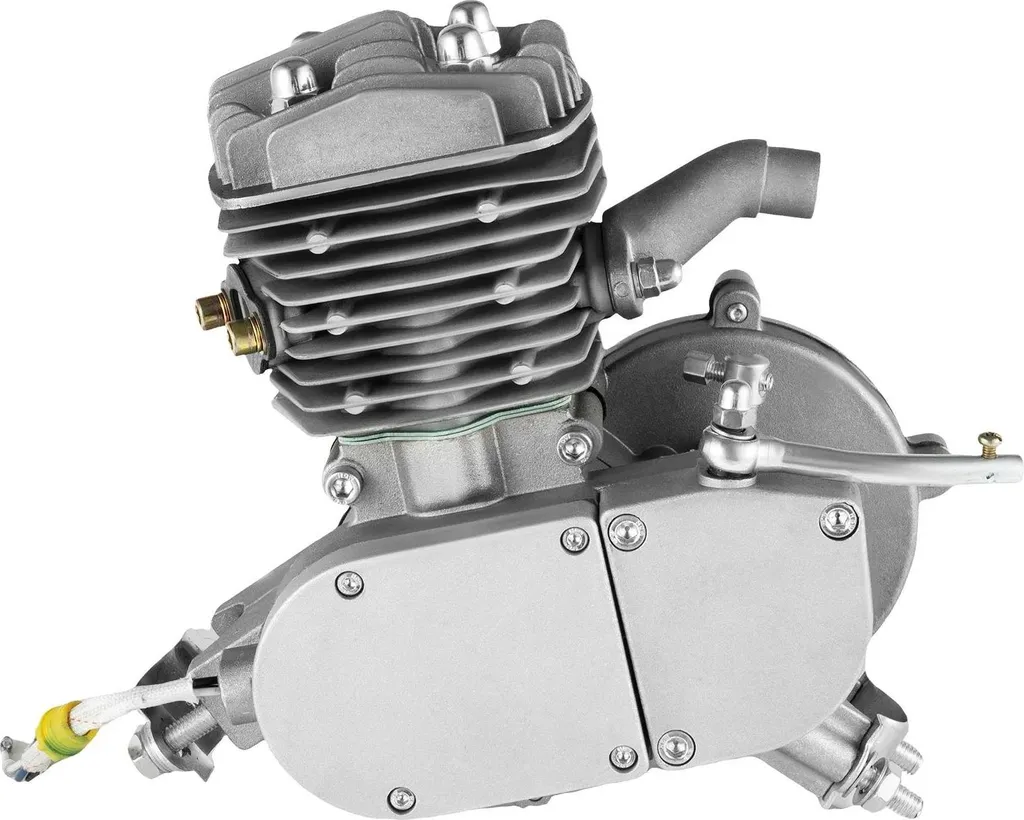 Kit Conversion Vélo Moteur Essence 2 Temps 80cc Argent avec Pignon 44T
