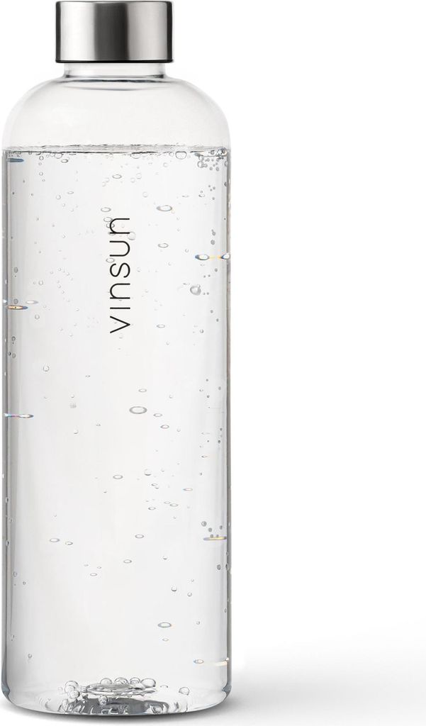 Trinkflasche 1,5L Wasser Flasche BPA frei kohlensäuregeeignet transparent Vinsun KI-generiertes Bild