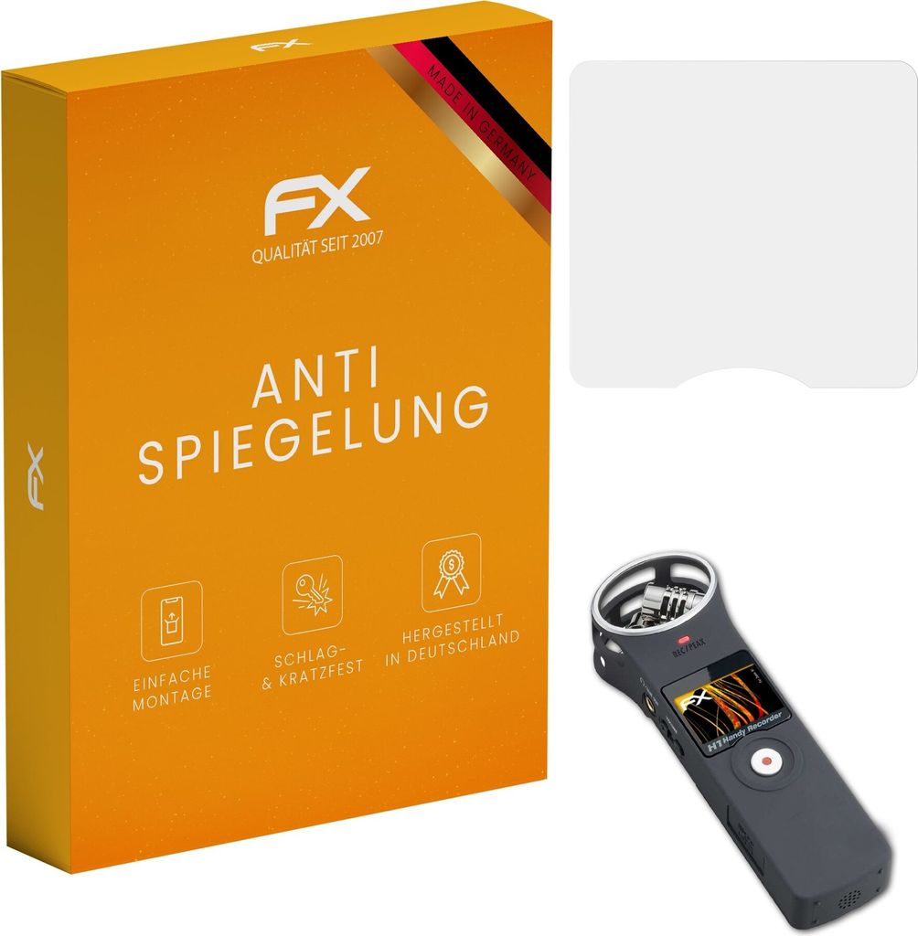 atFoliX FX-Antireflex 3x Schutzfolie kompatibel mit Zoom H1 Displayfolie