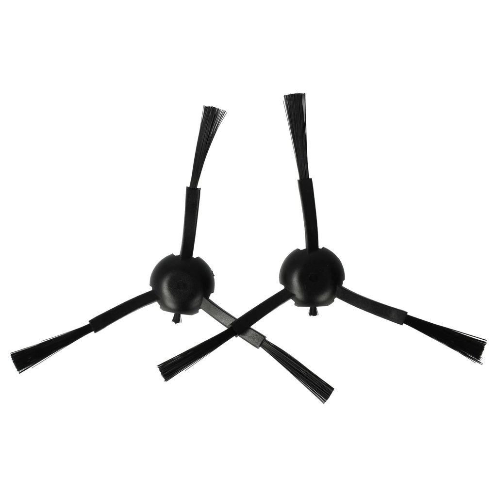 vhbw 2x Seitenbürste kompatibel mit Dreame L20 Ultra, S10, S10 Plus, X30 Ultra, S20 Ultra Saugroboter - Reinigungsbürsten Set, schwarz
