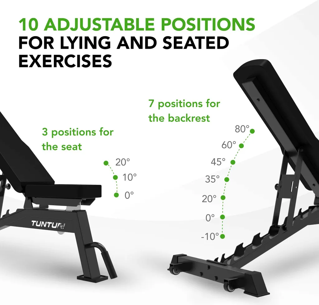 Banc utilitaire Tunturi UB70 - Banc de musculation réglable et robuste - 2