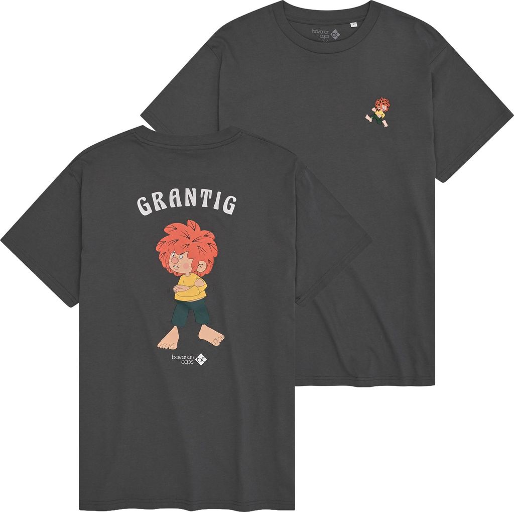 BAVARIAN CAPS T-Shirt Grantler Klub: Pumuckl dunkelgrau XXXL