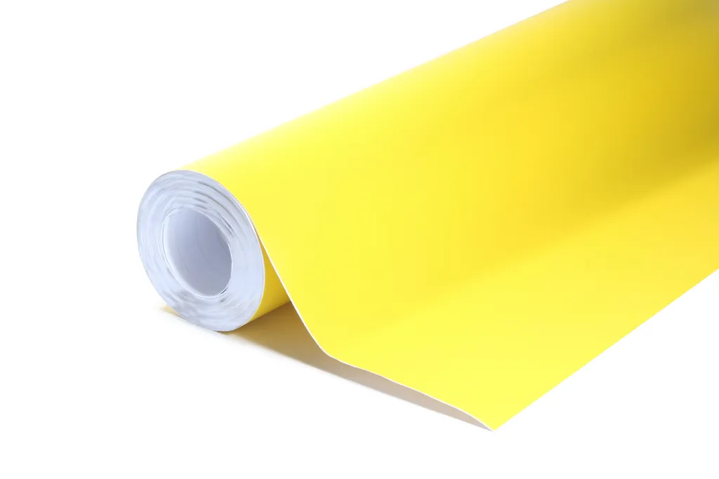 Film adhésif mat jaune citron 152x300cm résistant UV et intempéries