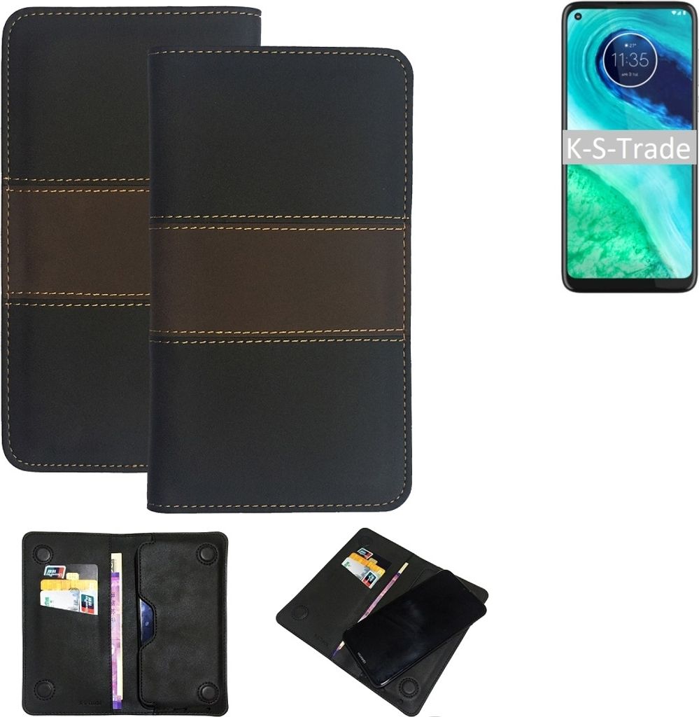 K-S-Trade Hülle Handyhülle kompatibel mit Motorola G8 Schutzhülle Walletcase Bookstyle Tasche Schutz Case Handytasche Wallet Cover Kunstleder