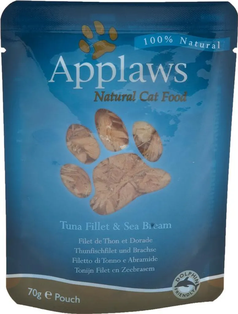 Aliment Chat Digestion Sensible Thon et Brasse Applaws Naturel de 70g