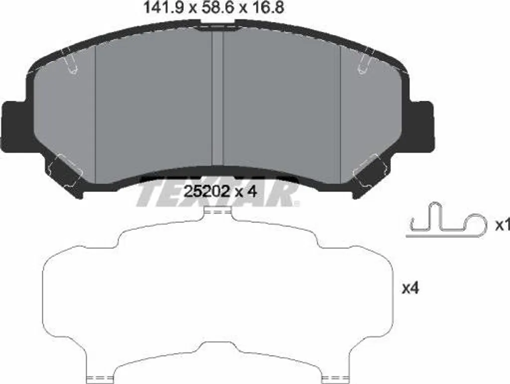 Plaquettes de Frein sans Bruit pour X-Trail - Remplace AY040NS132