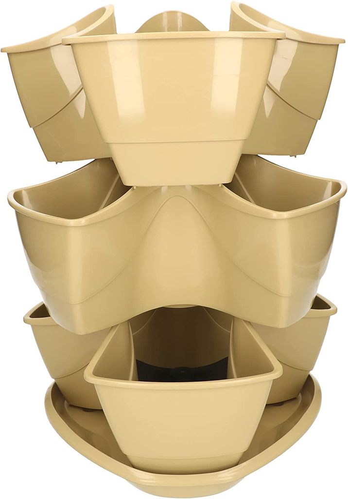 KOTARBAU 3-facher Kräutertopf 40x30cm Olivgrün Vertikaler Kräutergarten