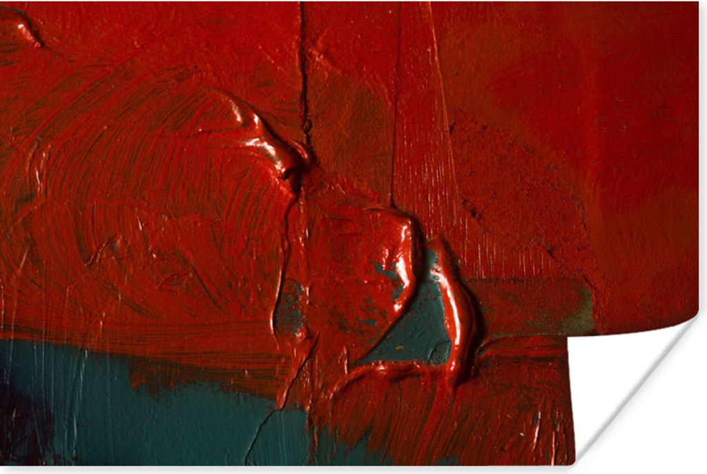 MuchoWow Poster Mehrfarbig Abstrakt Öl auf Leinwand Hintergrund 180x120 cm - Fotoplakat