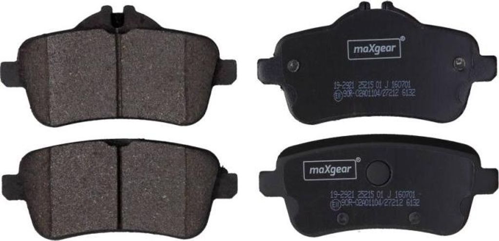 MAXGEAR Bremsbeläge Satz Hinten Bremsklötze passend für MERCEDES-BENZ A-Klasse (W176) 19-2921