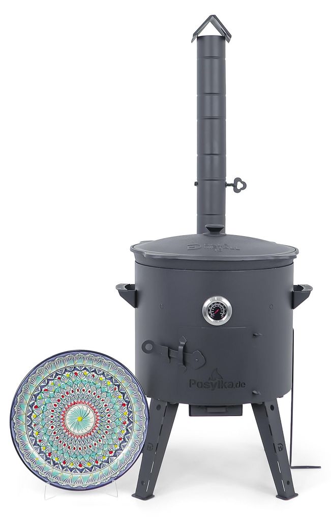 Utschak Feuerofen Ø 44 cm + Gusseisen-Kasan 16 l, Ø 46,5 Produktbild 