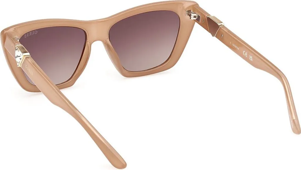 Lunettes de soleil Guess GU00139 59F beige brillant taille 53/15/140 - 5