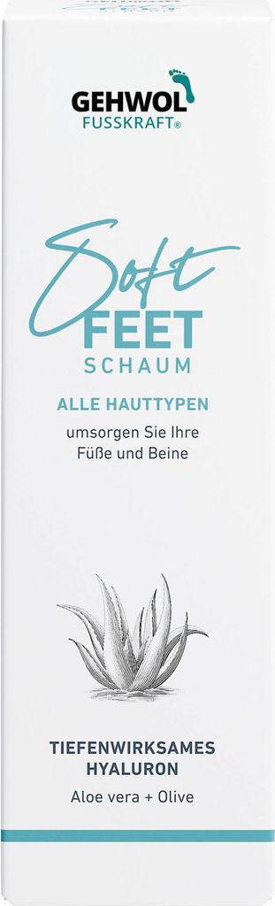 GEHWOL FUSSKRAFT Soft Feet Schaum 125 ml Fußpflegeschaum mit Urea und Hyaluron