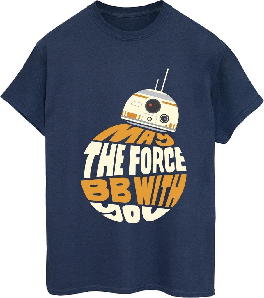 Star Wars - "May The Force" T-Shirt für Damen BI45335 (M) (Marineblau)