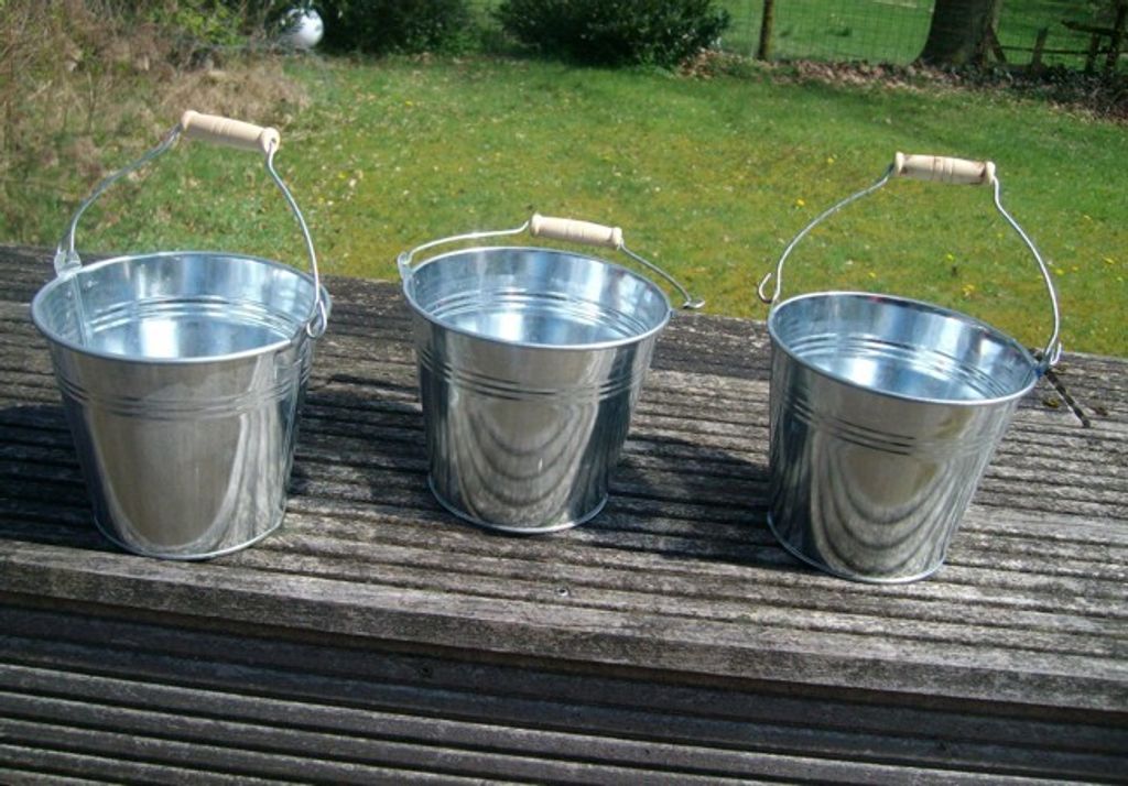 Blecheimer, Pflanztopfset, 3 Stück, Pflanztöpfe, Produktbild 