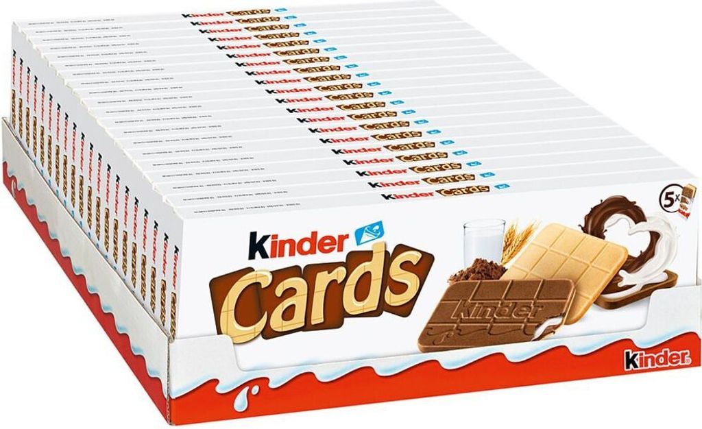 A display box of Kinder Cards.
