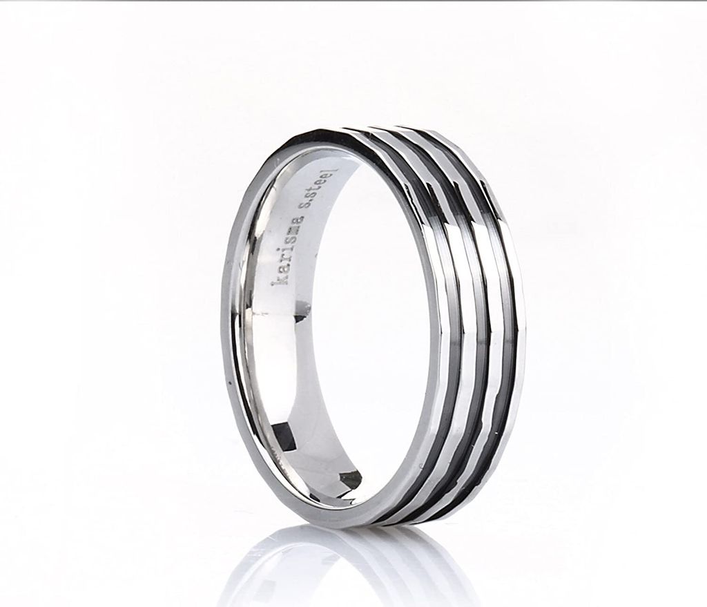 Karisma Edelstah Ring Schwarze Beschichtung Hocglänzend JZ3750 Männerschmuck