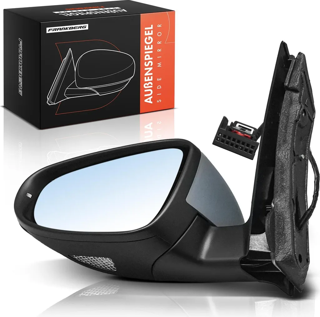 Rétroviseur Gauche Complet pour VW Touran 1T3 avec Miroir Chauffant Bleu