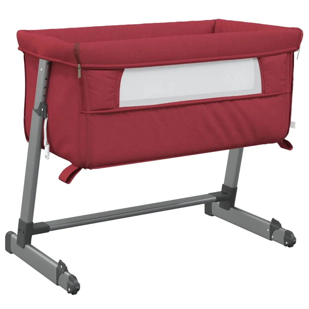 Lit Bébé Sécurisé avec Matelas Confort - Solution Sommeil Lin Rouge Durable - 12
