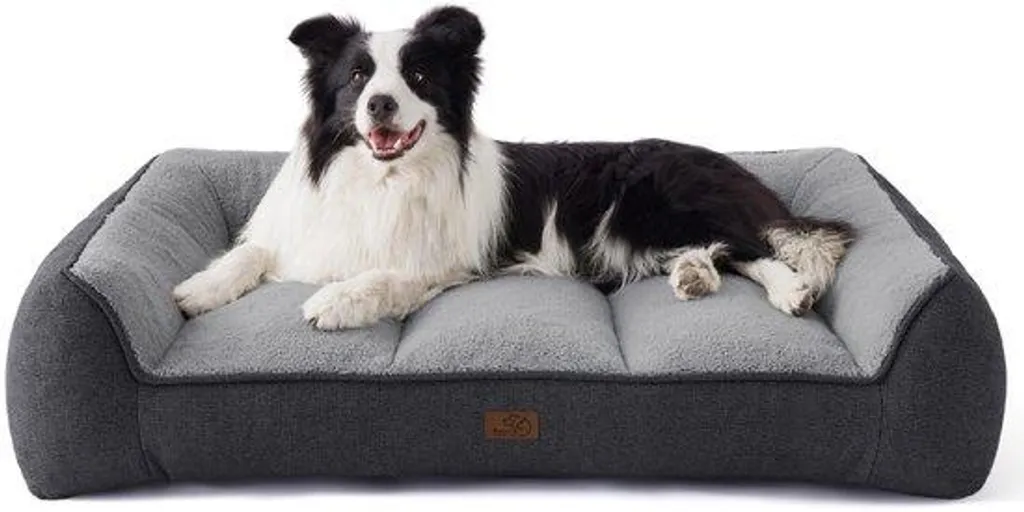 Lit pour grand chien lavable 96x71cm, idéal pour le confort au salon