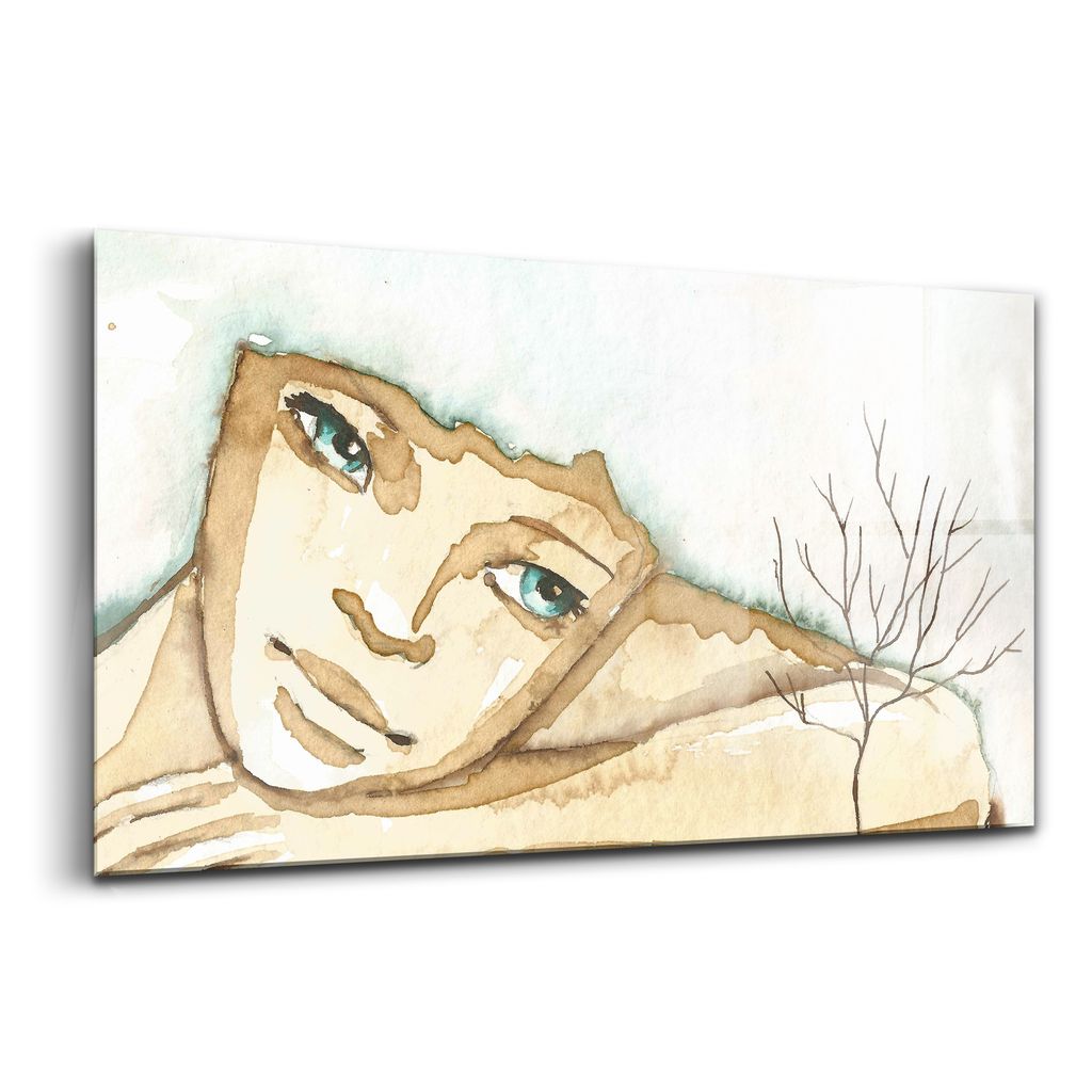 Glasmalerei - dekorative Malerei - moderne Malerei - 100x50 - Porträt einer Frau