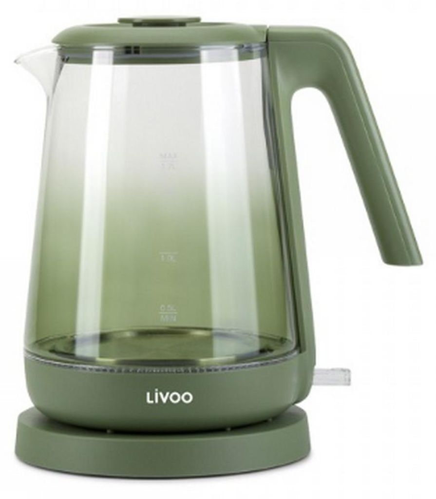 Elektrischer wasserkocher aus glas, 1,7 l, 2200 w Livoo Produktbild 