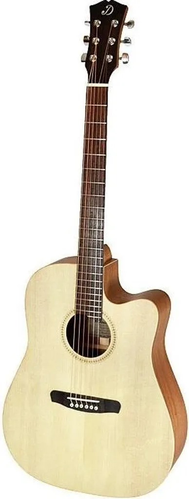 Guitare folk Dowina Puella DC-DS en bois massif avec pan coupé