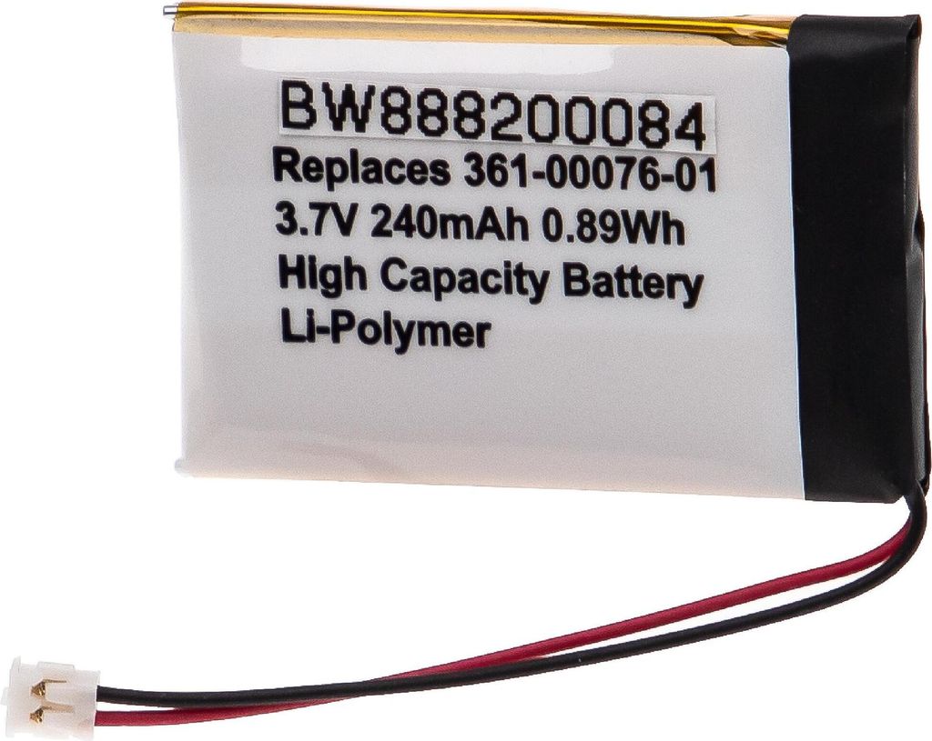 vhbw Akku kompatibel mit Garmin Approach S6 Smartwatch Uhr Fitnessarmband (240 mAh, 3,7 V, Li-Polymer)