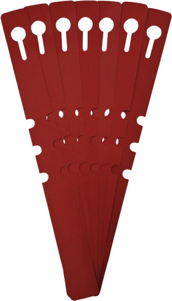 CombiCraft Schlaufenetiketten in Rot - 210x20mm - Bündel mit 100 Stück