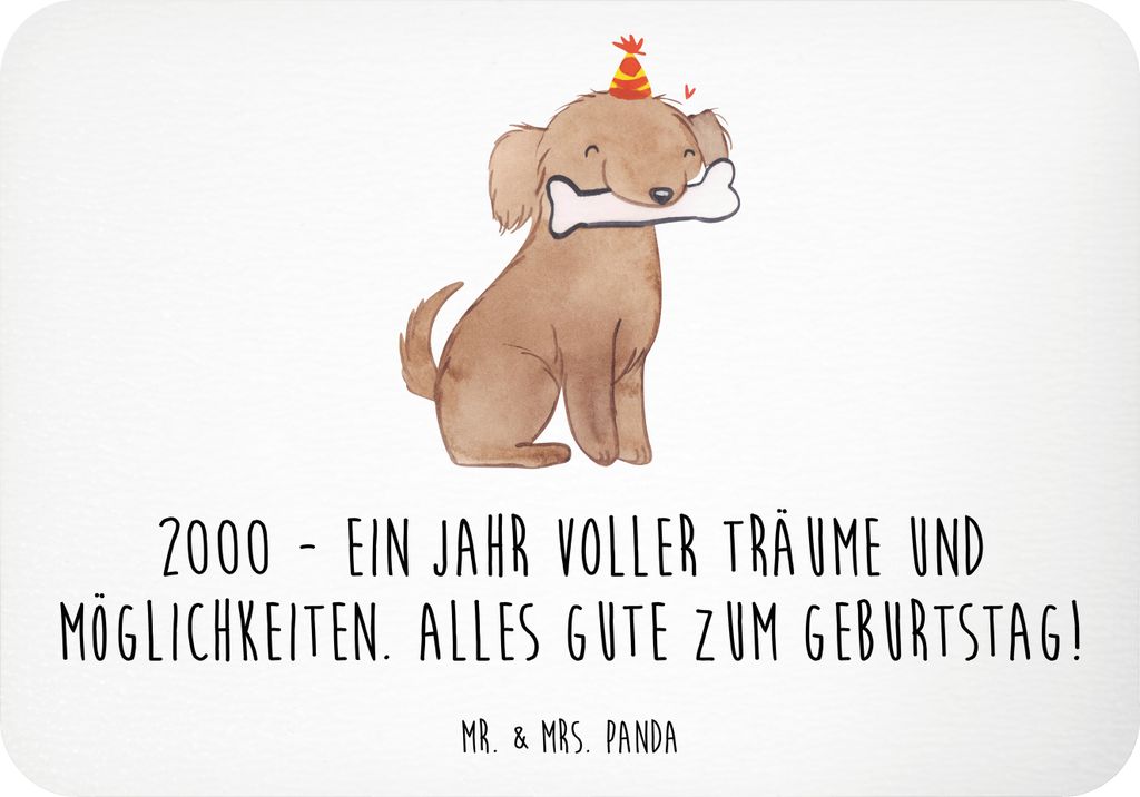 Mr. & Mrs. Panda magnet 2000 Geburtstagsträume - Weiß - Geschenk, Nostalgie, Jahrtausendwende, haftmagnet, Happy Birthday, Geburtstagsgeschenk, K...