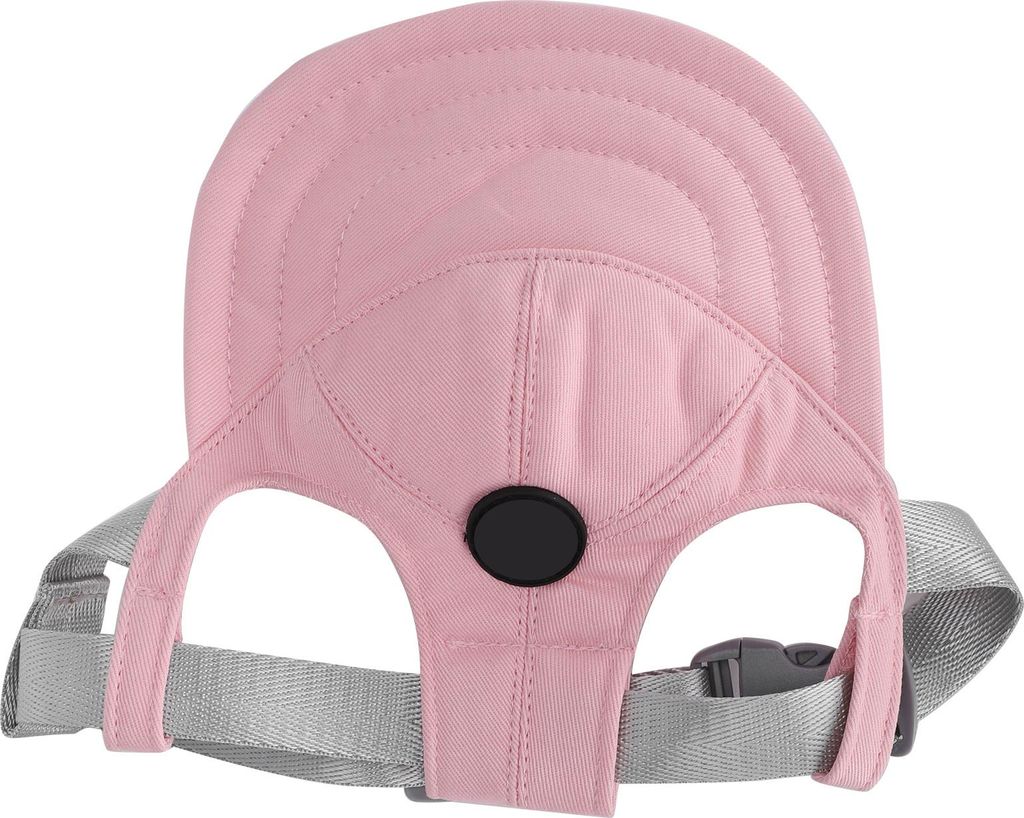 Hunde-Sonnenhut, Baseballkappe, verstellbarer Kinnriemen, Baumwollstoff, Sonnenschutz für Haustiere, Rosa, L
