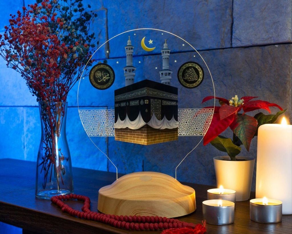 Geschenkelampe LED Nachttischlampe Kaaba Nachtlicht Produktbild 5