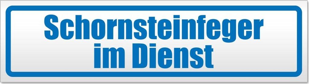 Schornsteinfeger im Dienst Magnetschild Schild magnetisch