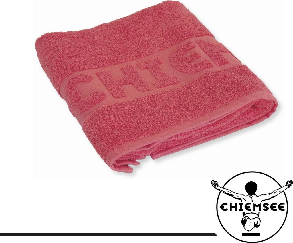 Chiemsee UNI-Handtuch 2er Set, Farbe Koralle, Größe 50x100 cm