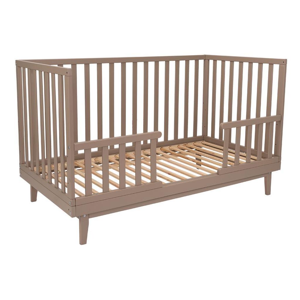 Novi Elise 70x140 cm mitwachsendes Babybett, Sand, höhenverstellbar, umbaubar zum Juniorbett mit Rausfallschutz