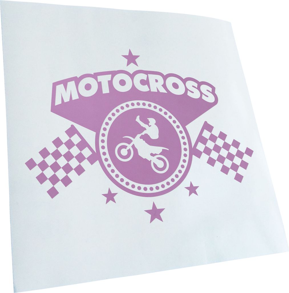 Kiwistar - Autoaufkleber - Motocross D2 Stunt - Flieder - 24x17cm - Aufkleber für Auto, Laptop, Fahrrad, LKW, Motorrad mehrfarbig JDM Decal Racing