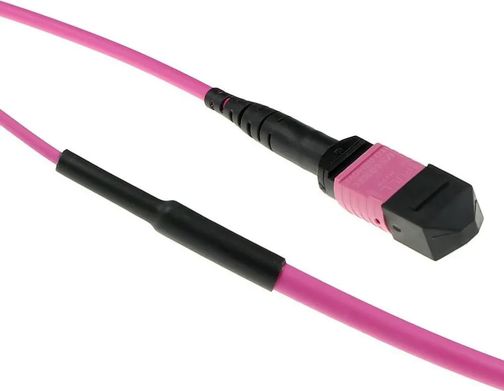 Liaison Fibre Optique 25 mètres OM4 Polarité B pour Baie de Brassage MTP