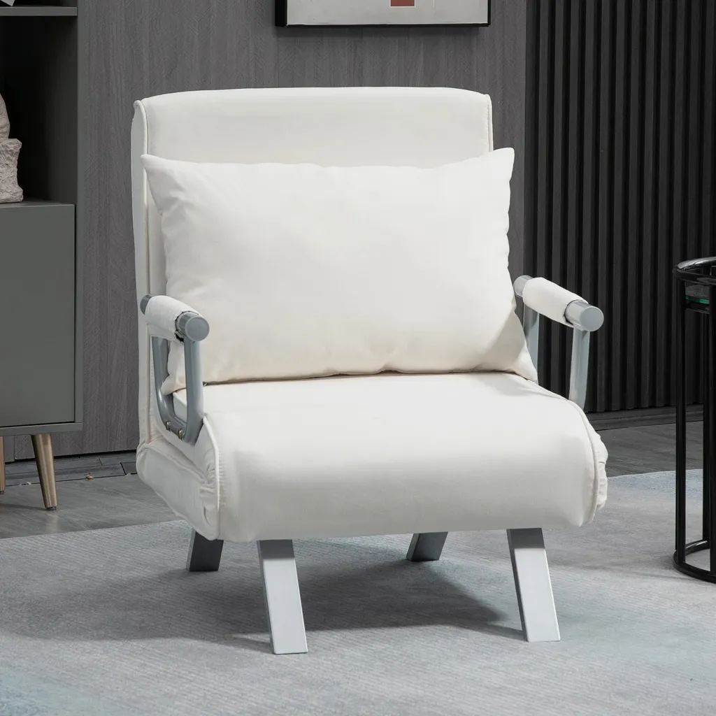 Lit d'appoint pliant pour studio et bureau, fauteuil convertible mousse