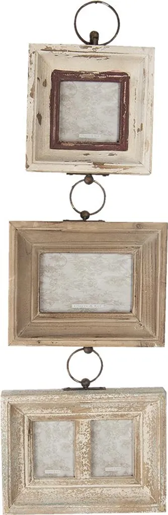 Cornice Portafoto Clayre & Eef 7x9 Ferro Marrone - Emozioni Vintage