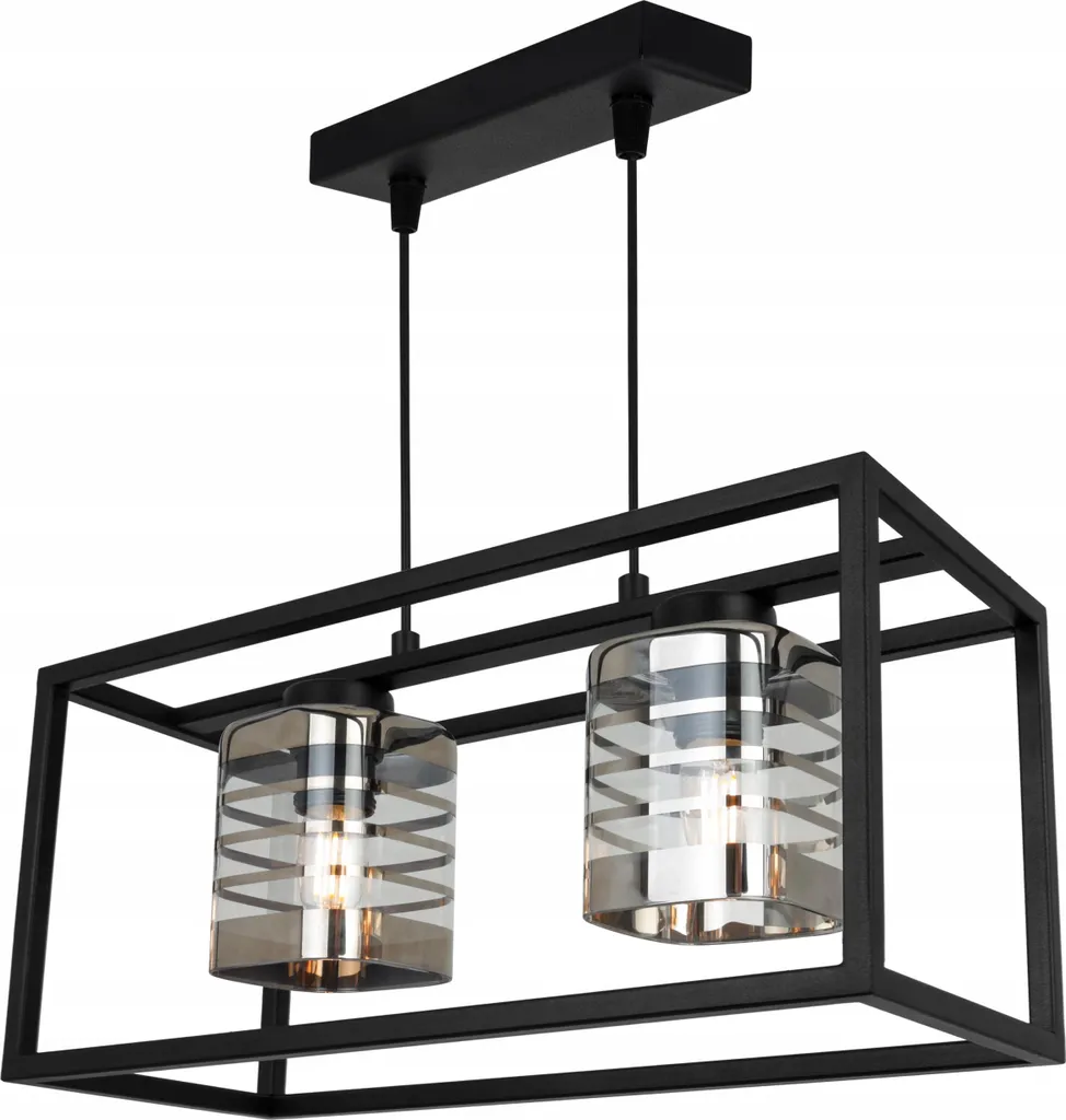 Plafonnier salon Helix Cage à 2 lumières, luminaire design pour chambre