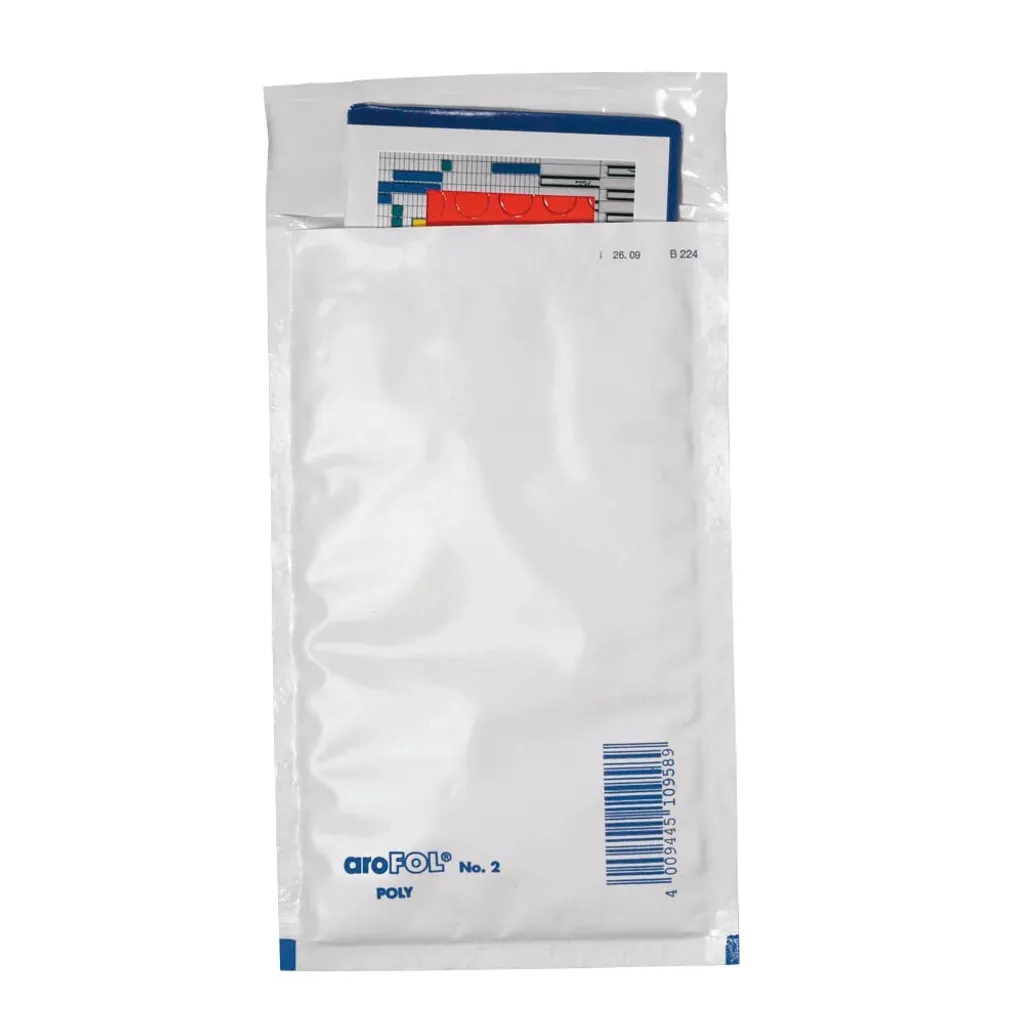 Enveloppes bulles DIN A6 blanches aroFOL POLY résistantes lot de 200 - 2