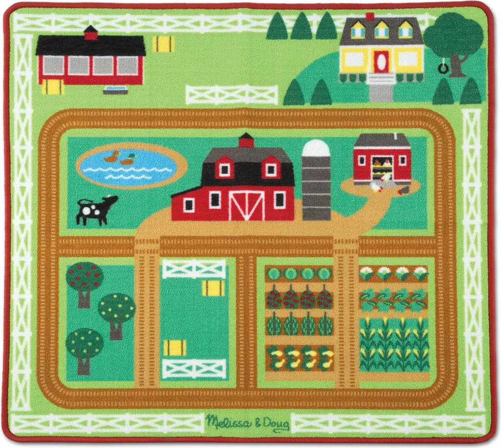 Tapis de jeu et figurines La grange de la ferme - Kit complet enfant - 2