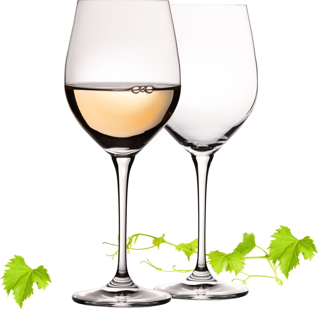 IMPERIAL Bauchige Weißweingläser 450ml Set 2-Teilig "Havanna" Weingläser aus Crystalline Glas Spülmaschinenfest