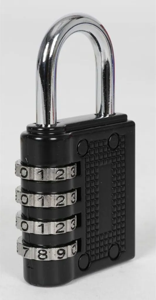 Cadenas sans clé à code 4 chiffres, solution anti-perte Easy Work noir - 6