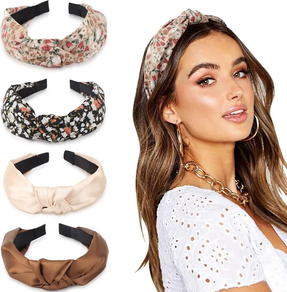 Bandeau Cheveux Antiglisse Boho : Fini les Cheveux Rebelles Lot de 4