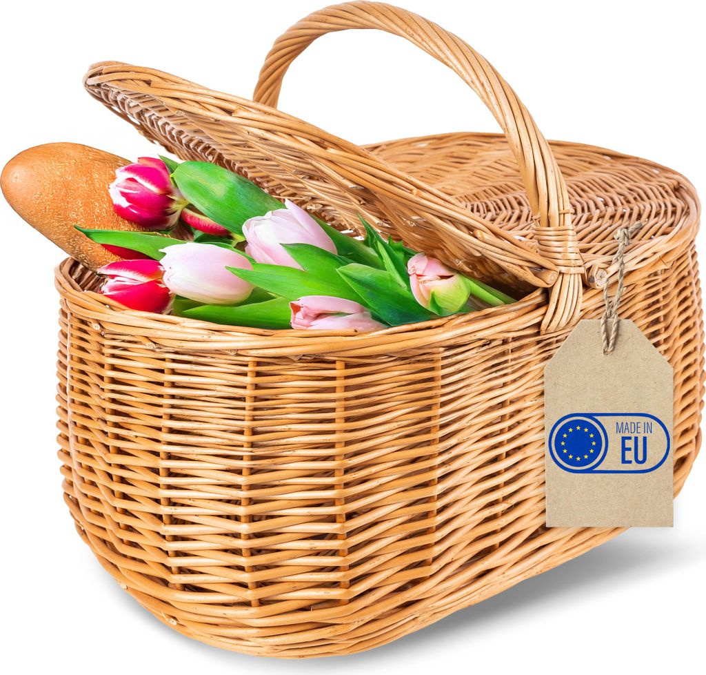 Creative Home Panier en Osier Pique-Nique avec Poignée et Image du produit 