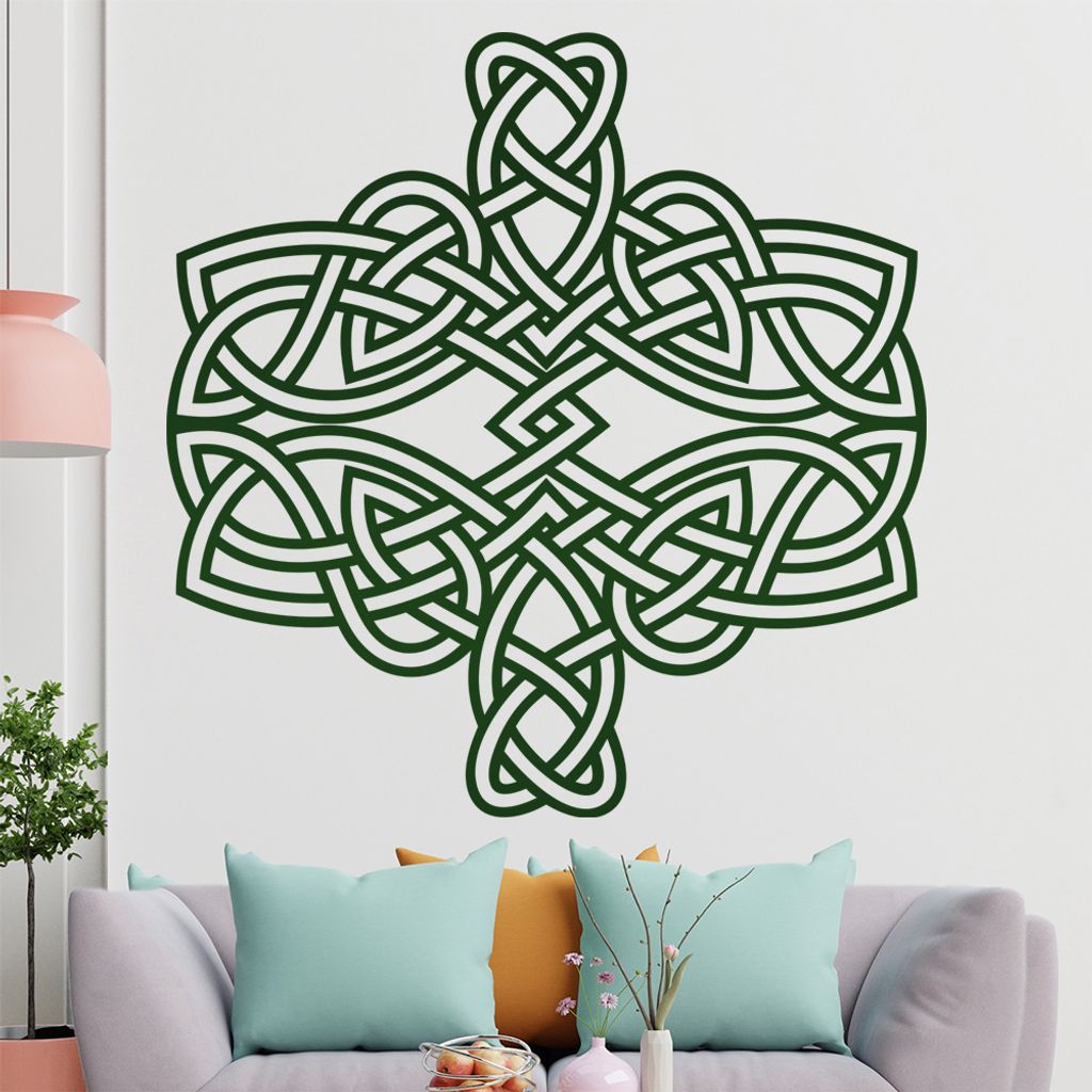 keltischer Knoten - Knotenmuster Wandtattoo in 6 Größen - Wandaufkleber Wall Sticker - Dekoration, Küche, Wohnzimmer, Schlafzimmer, Badezimmer