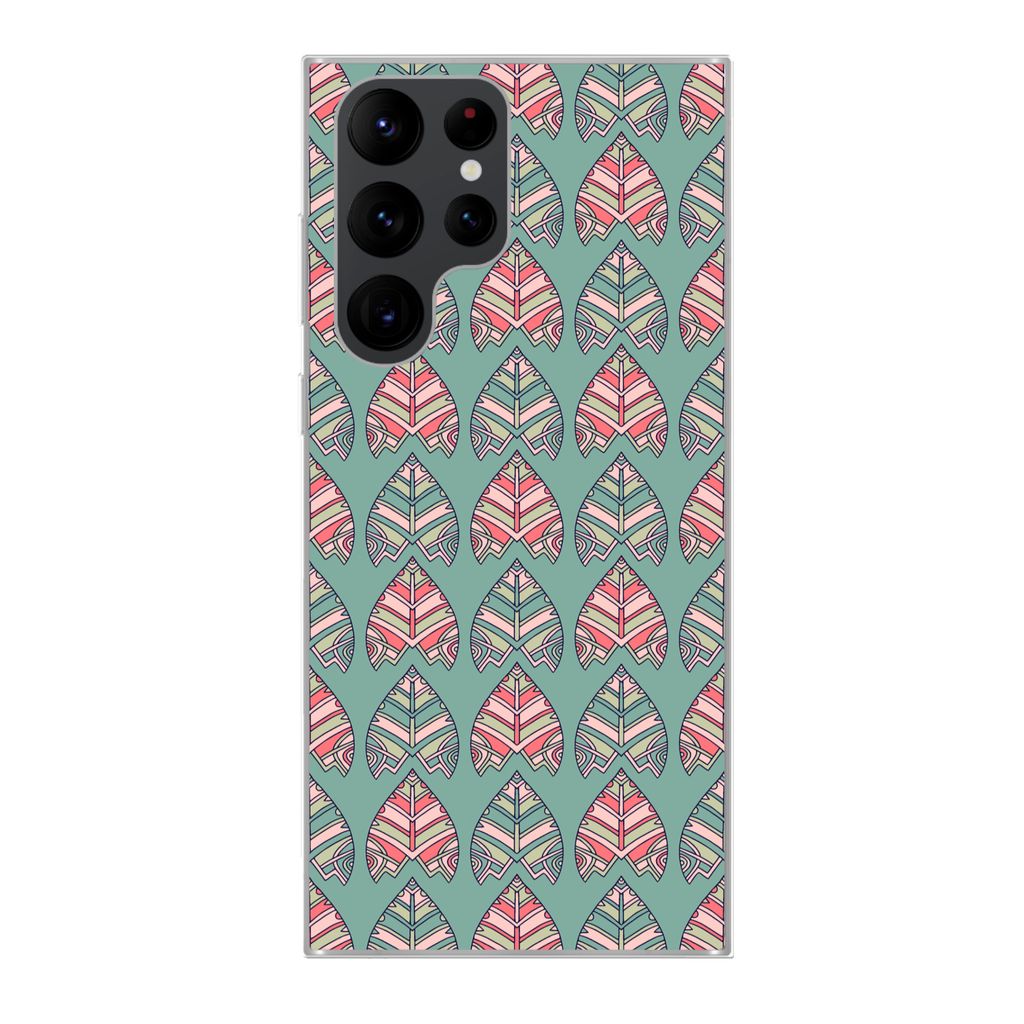 MuchoWow Handyhülle Schutzhülle Hülle für Samsung Galaxy S22 Ultra Muster - Tribal - Retro Silikon Softcase Handy Hülle - Abbildung