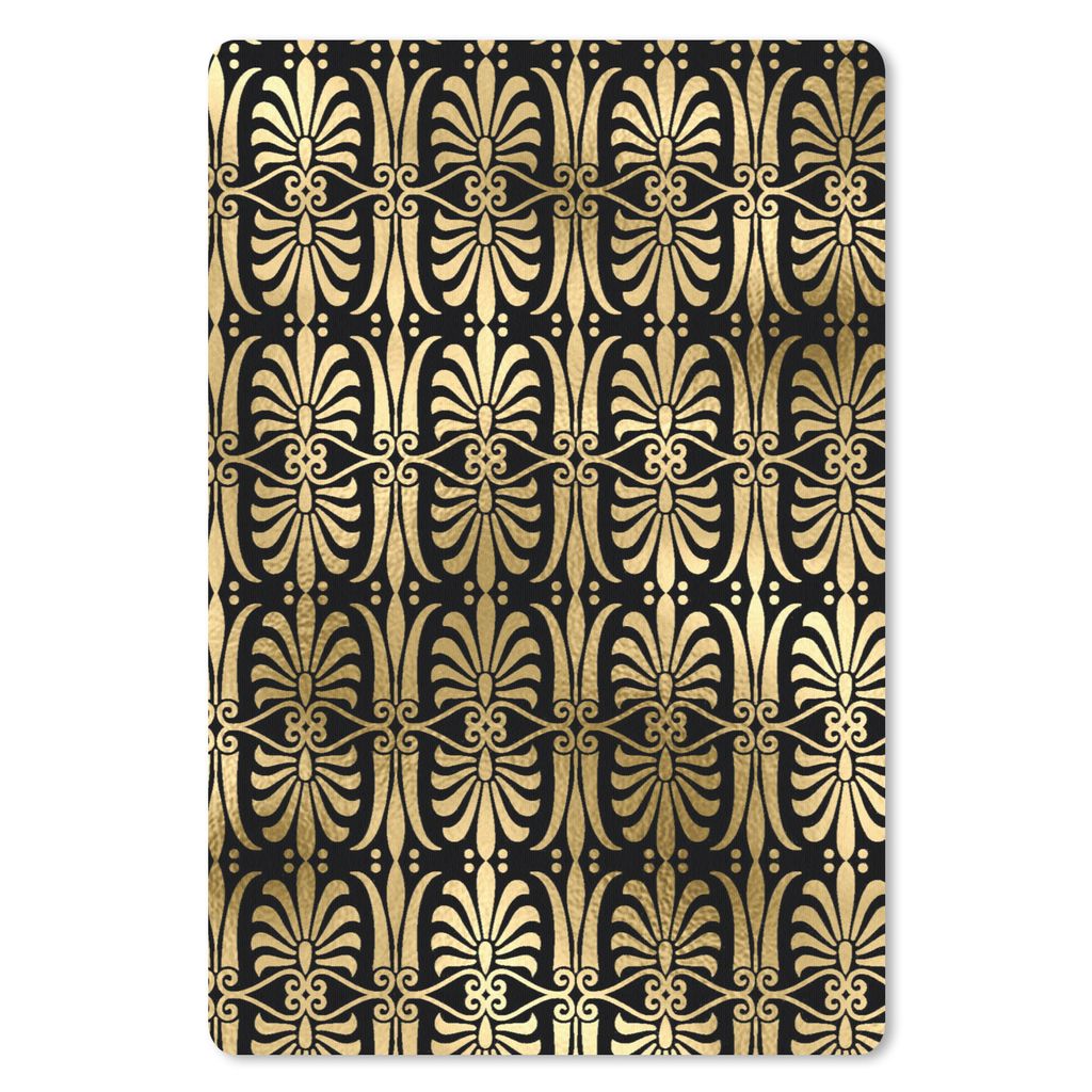 MuchoWow Mauspad Mousepad Muster - Art Deco - Gold 40x60 cm - Mousepads - Maus Mat - Pad - Mausunterlage - Schreibtisch Accesoire